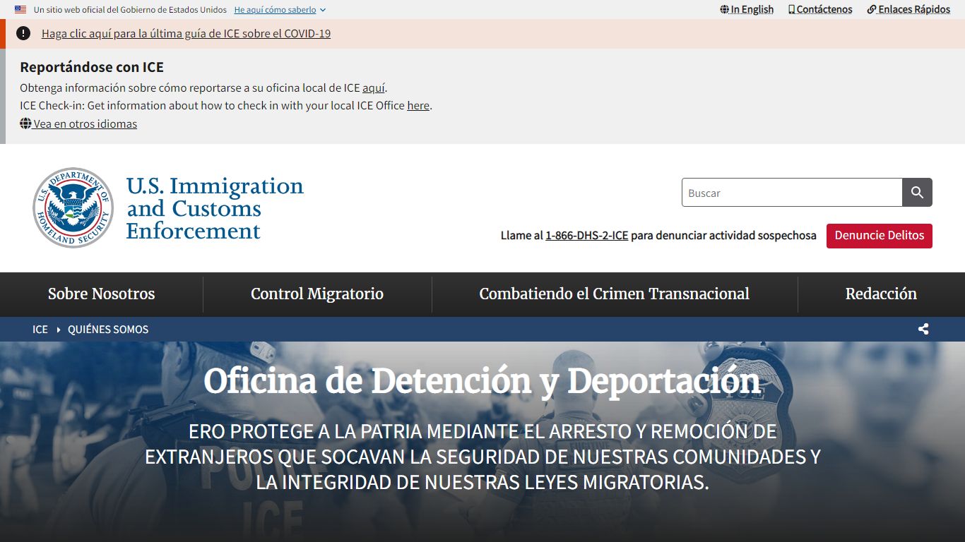 Oficina de Detención y Deportación | ICE